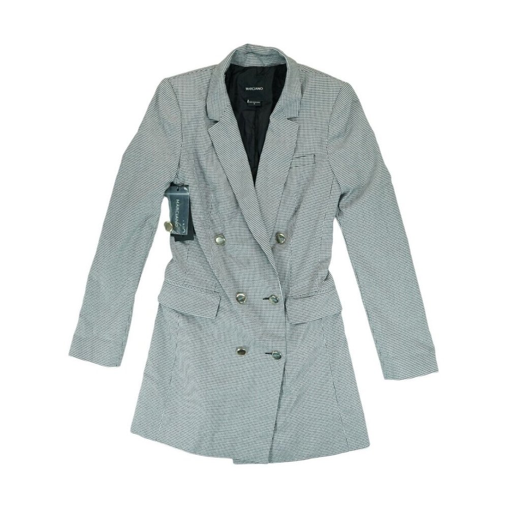NWT Marciano Women's Long Blazer Pied De Poule Size 0 MSRP $258 Made in Bulgaria